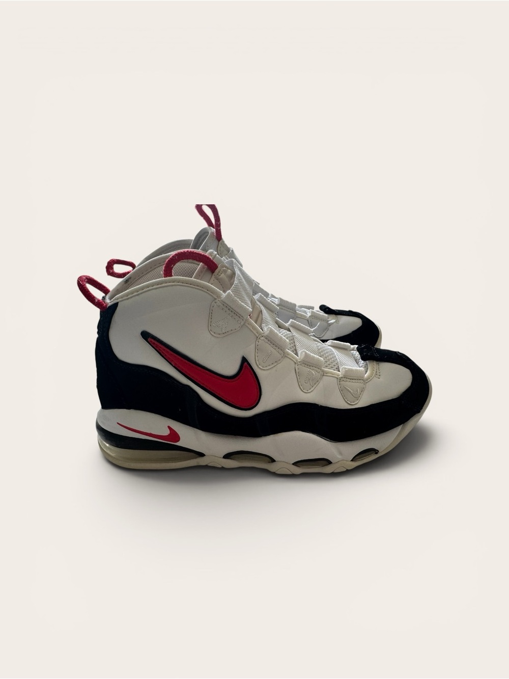 Nike Air Uptempo 95 White Black Red Air Cushion Sneakers